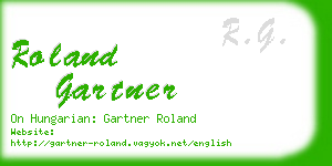 roland gartner business card